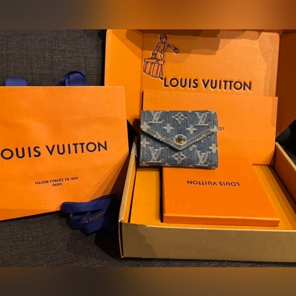 Louis Vuitton Victorine Wallet Denim - Picture 1 of 9